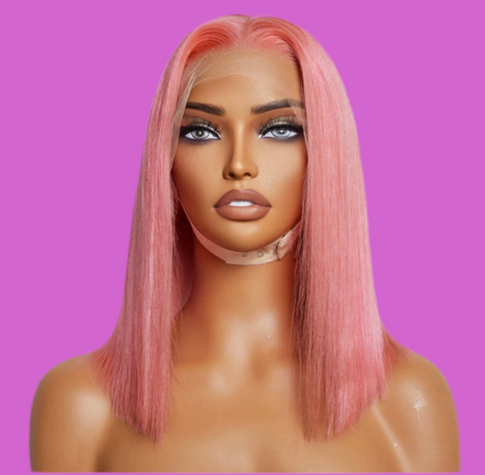 12” Pre-Plucked 13”x4” #Pink BOB