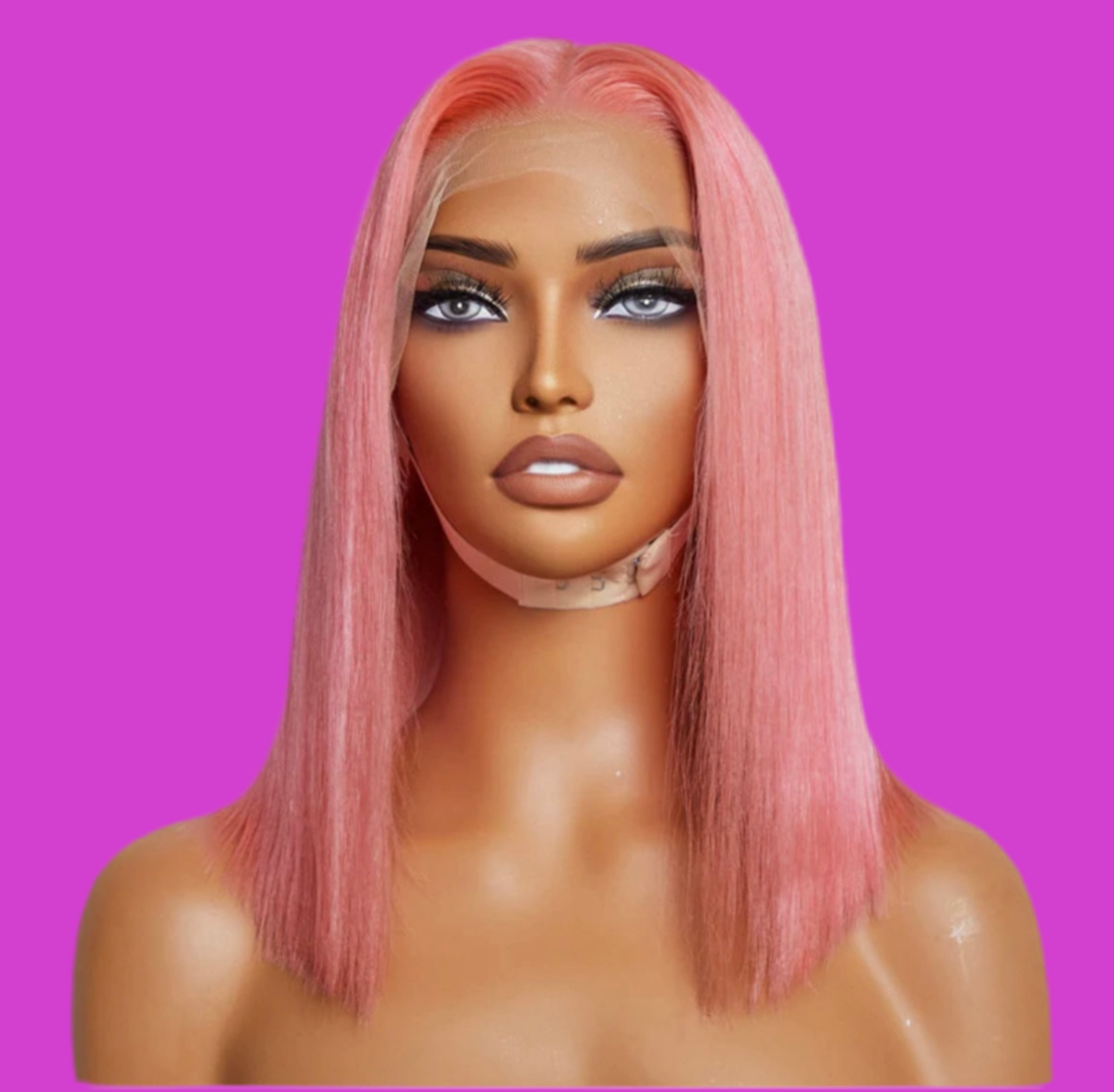 12” Pre-Plucked 13”x4” #Pink BOB