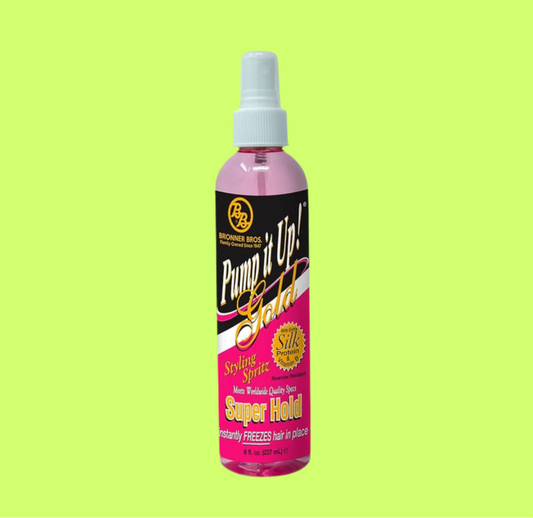 Bronner Bros Pump It Up Gold Super Hold Spray 8Oz