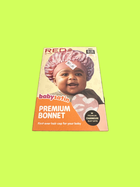 Red Baby Satin Bonnet