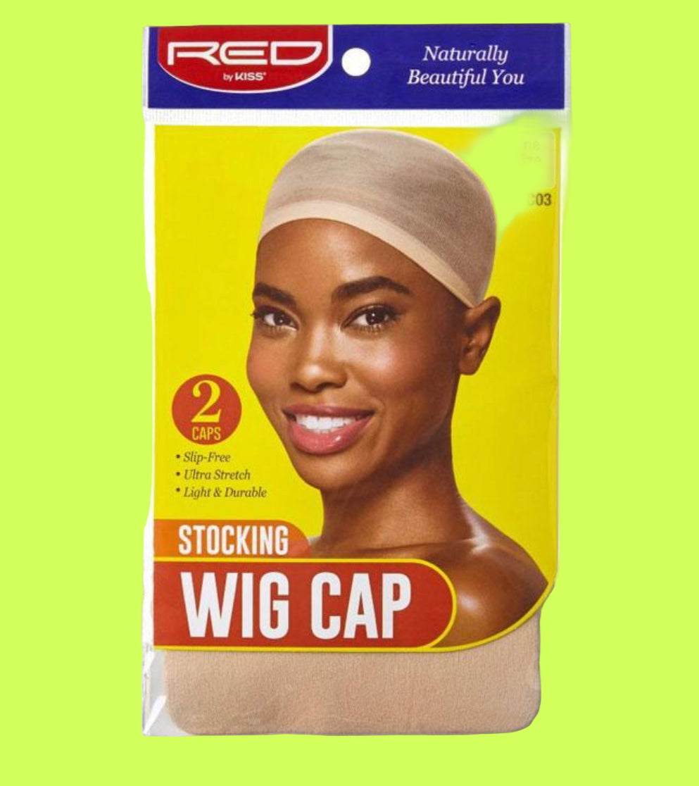 RED Stocking Wig Cap
